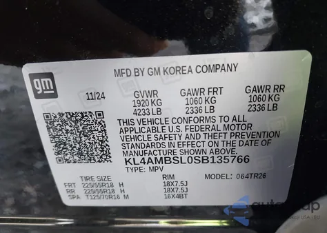 2025 Buick Encore Gx Preferred Fwd из США, поврежденный, VIN KL4AMBSL0SB135766